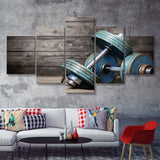 Dumbbells 5 Piece Canvas Prints Wall Art Decor - Painting Canvas, Multi Panels