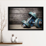 Dumbbells Framed Canvas Prints Wall Art Decor - Paiting Canvas, Art Prints, Floating Frame