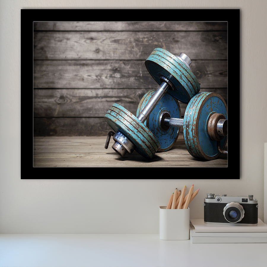 Dumbbells Framed Art Prints Wall Decor - Painting Prints, Framed Picture, Home Decor