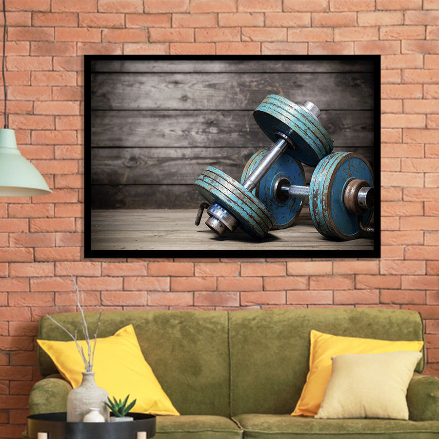 Dumbbells Framed Art Prints Wall Decor - Painting Prints, Framed Picture, Home Decor