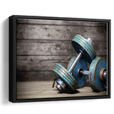 Dumbbells Framed Canvas Prints Wall Art Decor - Paiting Canvas, Art Prints, Floating Frame