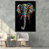 Elephant Kunye Framed Canvas Prints Wall Art Home Decor - Painting Canvas,Black Frame, Ready to hang