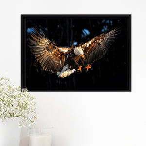 Eagle Flying Framed Canvas Prints - Painting Canvas, Art Prints,  Wall Art, Home Decor, Prints for Sale