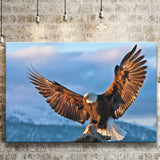 Eagle In A Mountain And Clouds Canvas Prints Wall Art - Painting Canvas, Home Wall Decor, Painting Prints, For Sale