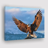 Eagle In A Mountain And Clouds Canvas Prints Wall Art - Painting Canvas, Home Wall Decor, Painting Prints, For Sale