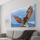 Eagle In A Mountain And Clouds Canvas Prints Wall Art - Painting Canvas, Home Wall Decor, Painting Prints, For Sale