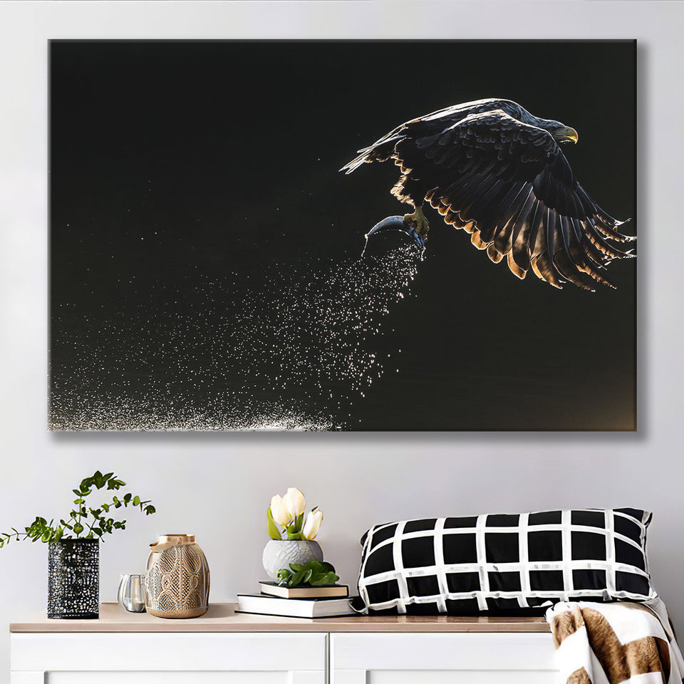 Eagles Hunting Fish, Canvas Prints Wall Art Home Decor – UnixCanvas