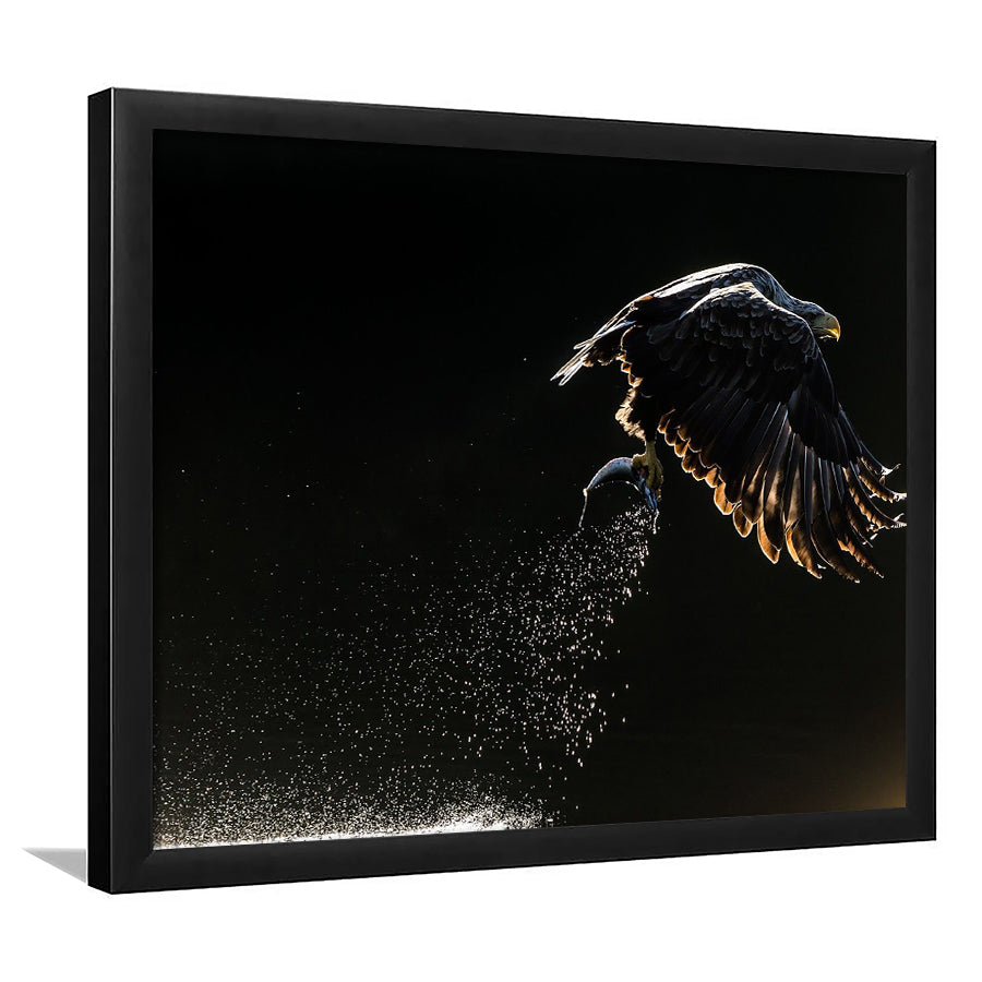 Eagles Hunting Fish, Framed Art Prints Wall Art Home Decor, Ready to Hang