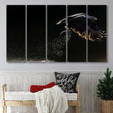 Eagles Hunting Fish, Multi Panels, 5 Pieces B, Canvas Prints Wall Art Home Decor,X Large Canvas