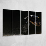 Eagles Hunting Fish, Multi Panels, 5 Pieces B, Canvas Prints Wall Art Home Decor,X Large Canvas