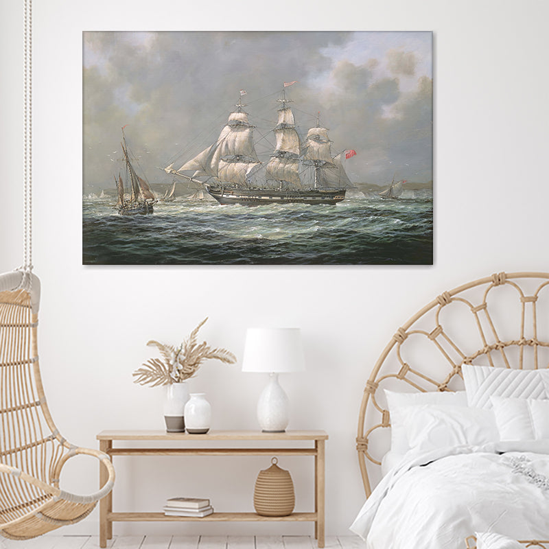 East Indiaman Hcs Thomas Coutts Off The Needles Isle Of Wight Canvas Wall Art - Canvas Prints, Prints For Sale, Painting Canvas,Canvas On Sale