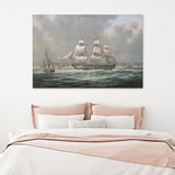East Indiaman H C S Thomas Coutts Off The Needles Isle Of Wight Canvas Wall Art - Canvas Prints, Prints For Sale, Painting Canvas