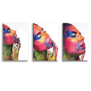 Ecstasy Body Painting Canvas Set of 3 Piece Canvas Prints Wall Art Dec –  UnixCanvas
