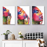 Ecstasy Body Painting Canvas Set of 3 Piece Canvas Prints Wall Art Decor
