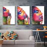 Ecstasy Body Painting Canvas Set of 3 Piece Canvas Prints Wall Art Decor