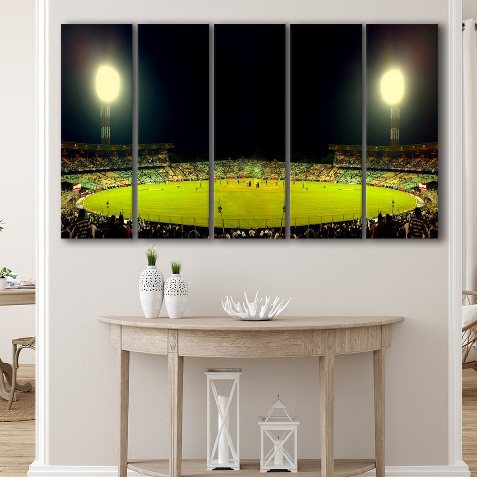 Eden Garden Cricket Ground, Stadium Canvas, Sport Art, Gift for him, Multi Panels B, Canvas Prints Wall Art Decor