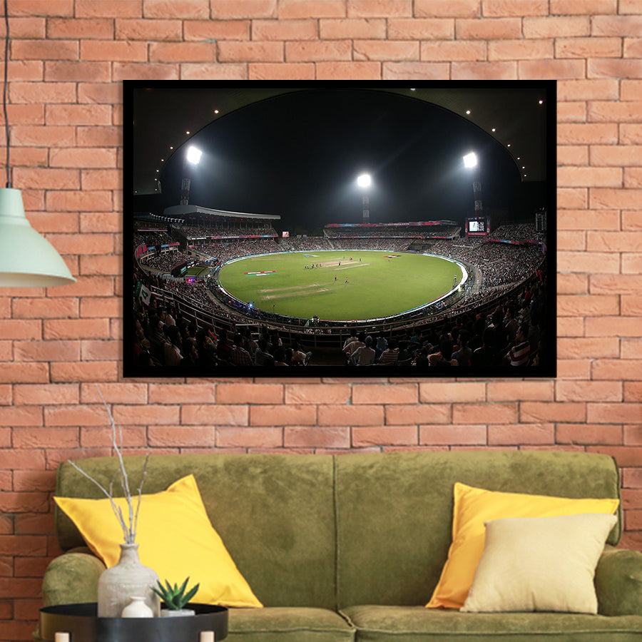 Eden Gardens in Kolkata, Stadium Canvas, Sport Art, Gift for him, Framed Art Prints Wall Art Decor, Framed Picture