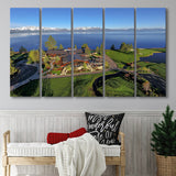 Edgewood Tahoe Golf Course Resort Stateline, Nevada, 5 Panels Extra Large Canvas Prints Wall Art Decor