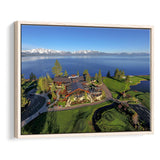 Edgewood Tahoe Golf Course Resort Stateline, Nevada, Golf Art Print, Framed Canvas Prints Wall Art Decor, Floating Frame