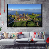 Edgewood Tahoe Golf Course Resort Stateline, Nevada, Golf Art Print, Framed Canvas Prints Wall Art Decor, Floating Frame