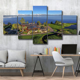 Edgewood Tahoe Golf Course Resort Stateline, Nevada, Golf Art Print, 5 Panels Canvas Prints Wall Art Decor
