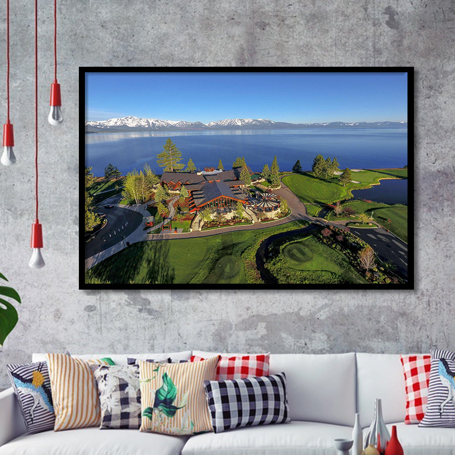 Edgewood Tahoe Golf Course Resort Stateline, Nevada, Golf Sport Print, Golf Lover, Framed Art Prints Home Decor