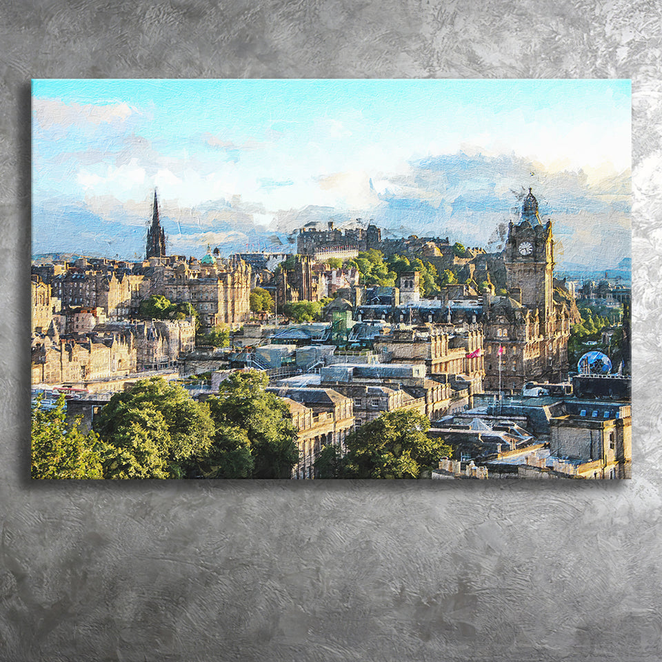 Edinburgh Skyline Canvas Prints Wall Art Decor - Paiting Canvas, Art Prints, Wall Decor, For Sale