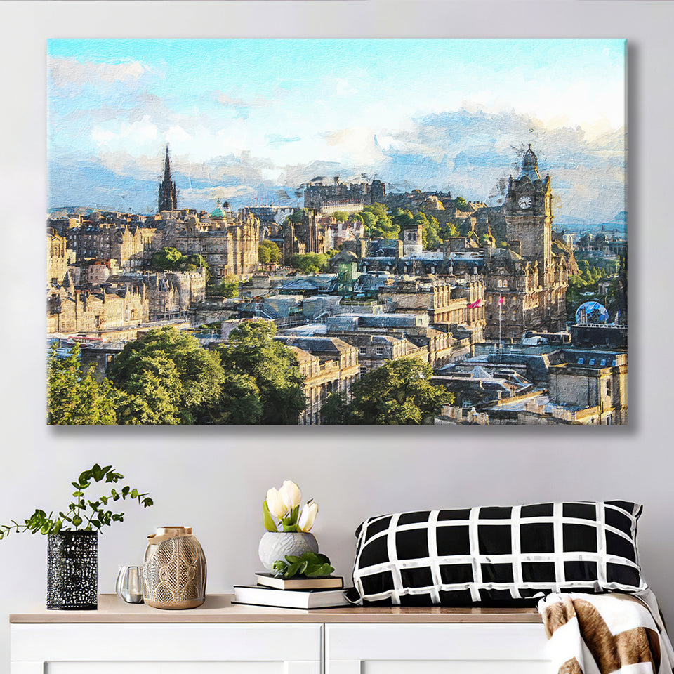 Edinburgh Skyline Canvas Prints Wall Art Decor - Paiting Canvas, Art Prints, Wall Decor, For Sale