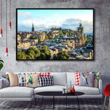 Edinburgh Skyline Framed Canvas Prints Wall Art Decor - Paiting Canvas, Art Prints, Floating Frame
