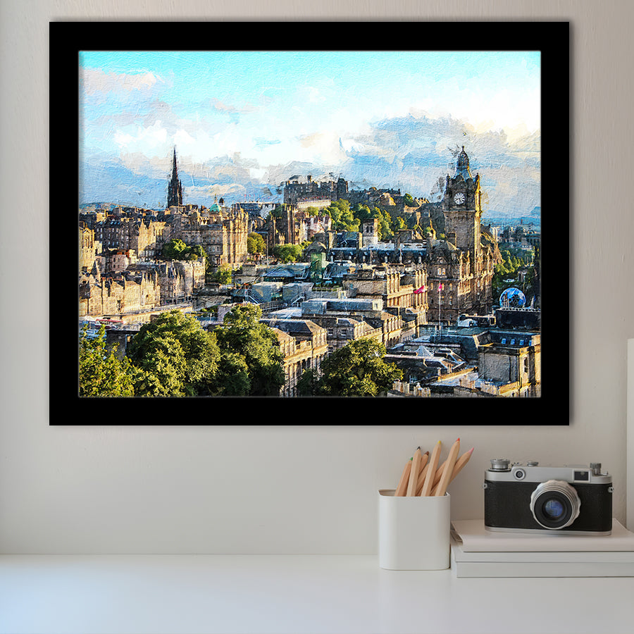 Edinburgh Skyline Framed Art Prints Wall Decor - Painting Prints, Framed Picture, Home Decor