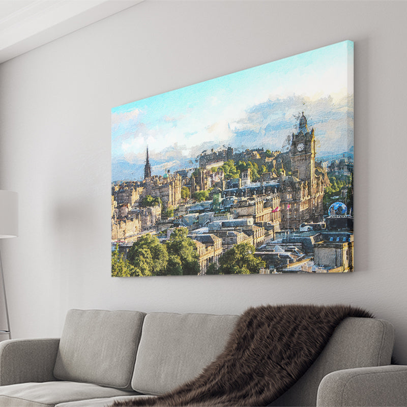 Edinburgh Skyline Canvas Prints Wall Art Decor - Paiting Canvas, Art Prints, Wall Decor, For Sale