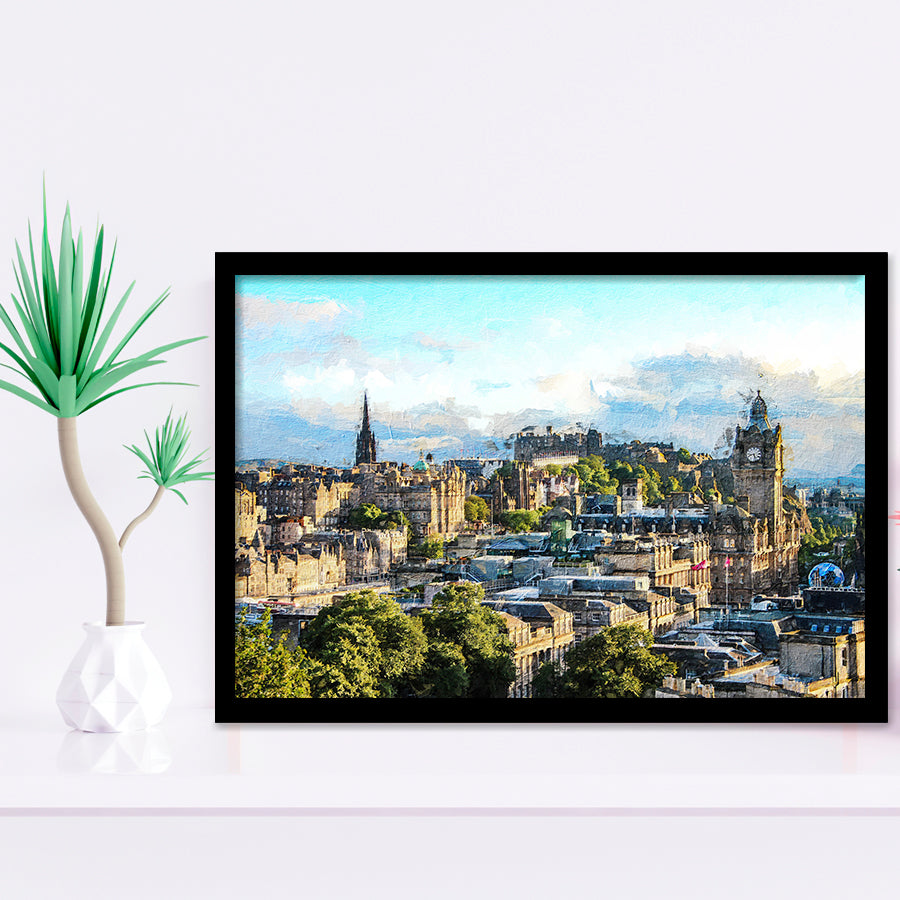 Edinburgh Skyline Framed Art Prints Wall Decor - Painting Prints, Framed Picture, Home Decor