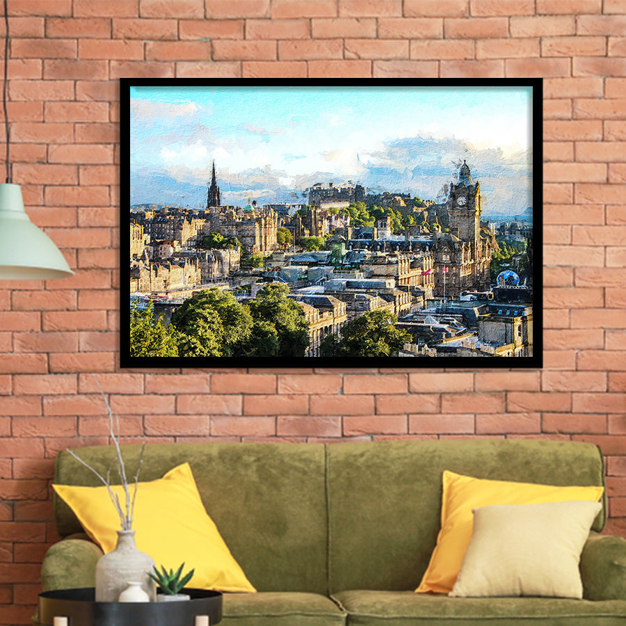 Edinburgh Skyline Framed Art Prints Wall Decor - Painting Prints, Framed Picture, Home Decor