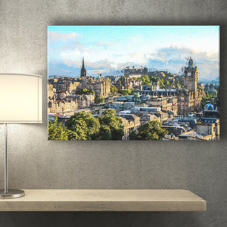 Edinburgh Skyline Canvas Prints Wall Art Decor - Paiting Canvas, Art Prints, Wall Decor, For Sale
