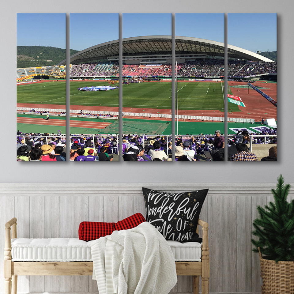 Edion Stadium Hiroshima, Stadium Canvas, Sport Art, Gift for him, Multi Panels B, Canvas Prints Wall Art Decor