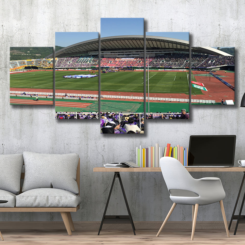 Edion Stadium Hiroshima, Stadium Canvas, Sport Art, Large Canvas, Multi Panels, Canvas Prints Wall Art Decor