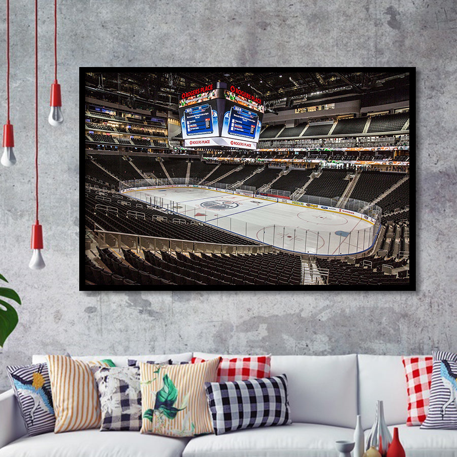 Edmonton Oilers Stadium Art Prints Rogers Place Wall Art Hockey,Sport Stadium Art Prints, Fan Gift, Wall Decor