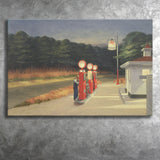 Edward Hopper Gas 1940 Painting Art Canvas Prints Wall Art, Home Living Room Decor, Large Canvas