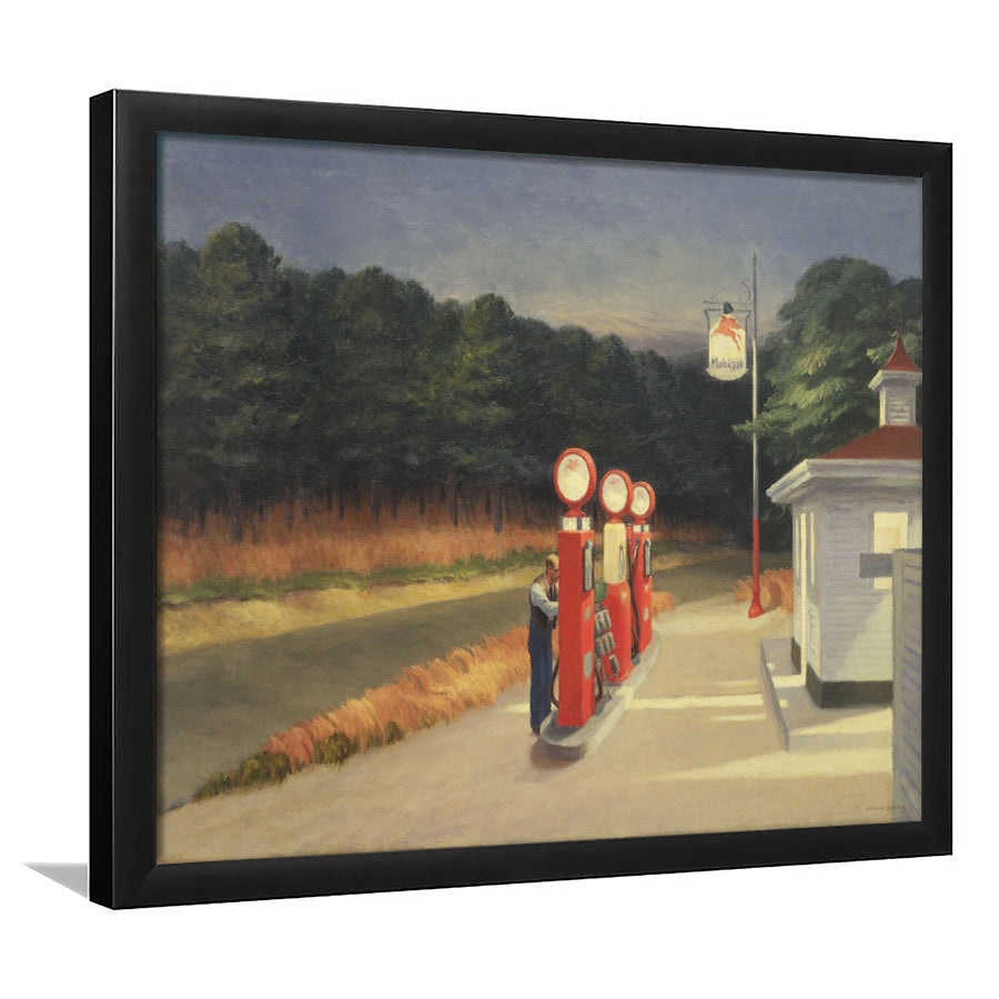 Edward Hopper Gas 1940 Painting Art Framed Art Prints Wall Decor, Framed Picture, Large Art Prints