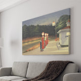 Edward Hopper Gas 1940 Painting Art Canvas Prints Wall Art, Home Living Room Decor, Large Canvas