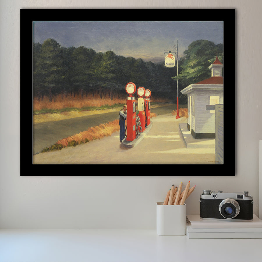 Edward Hopper Gas 1940 Painting Art Framed Art Prints Wall Decor, Framed Picture, Large Art Prints