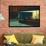 Edward Hopper Nighthawks , Famous Painting Framed Art Prints Wall Decor, Framed Picture, Large Art Prints