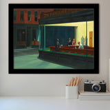 Edward Hopper Nighthawks , Famous Painting Framed Art Prints Wall Decor, Framed Picture, Large Art Prints