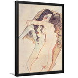 Egon Schiele , Two Women Embracing 1911  Framed Art Prints Wall Decor, Framed Picture, Large Picture