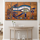 Egypt Ancient Canvas Art, Eye Of Horus, Ancient Egypt Art, 5 Panel B Canvas Prints Wall Art, Extra Large Canvas Decor