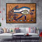 Egypt Ancient Canvas Art, Eye Of Horus, Ancient Egypt Art Framed Canvas Prints Wall Art, Floating Frame, Large Canvas