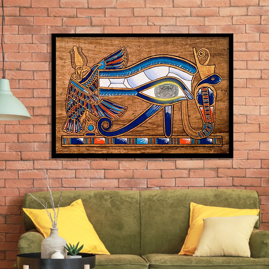 Egypt Ancient Canvas Art, Eye Of Horus, Ancient Egypt Art Framed Art Prints Wall Decor, Framed Picture, Large Art Prints