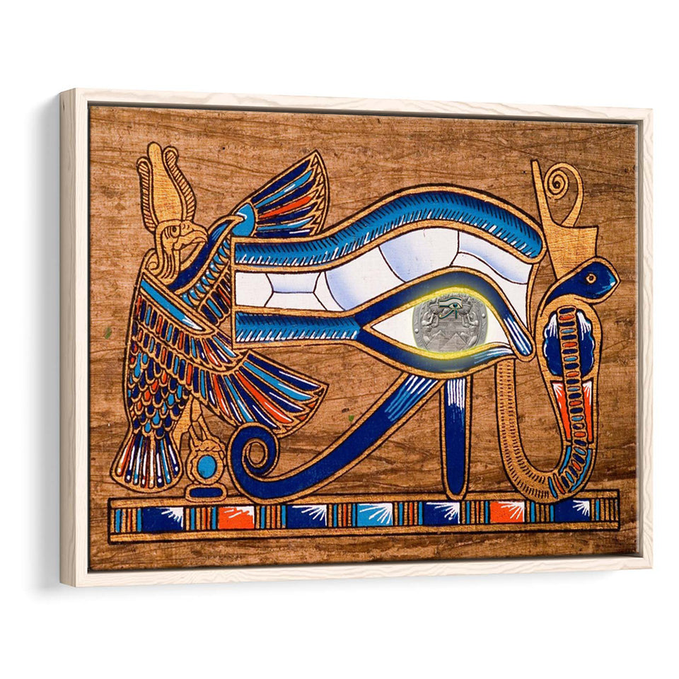 Egypt Ancient Canvas Art, Eye Of Horus, Ancient Egypt Art Framed Canvas Prints Wall Art, Floating Frame, Large Canvas