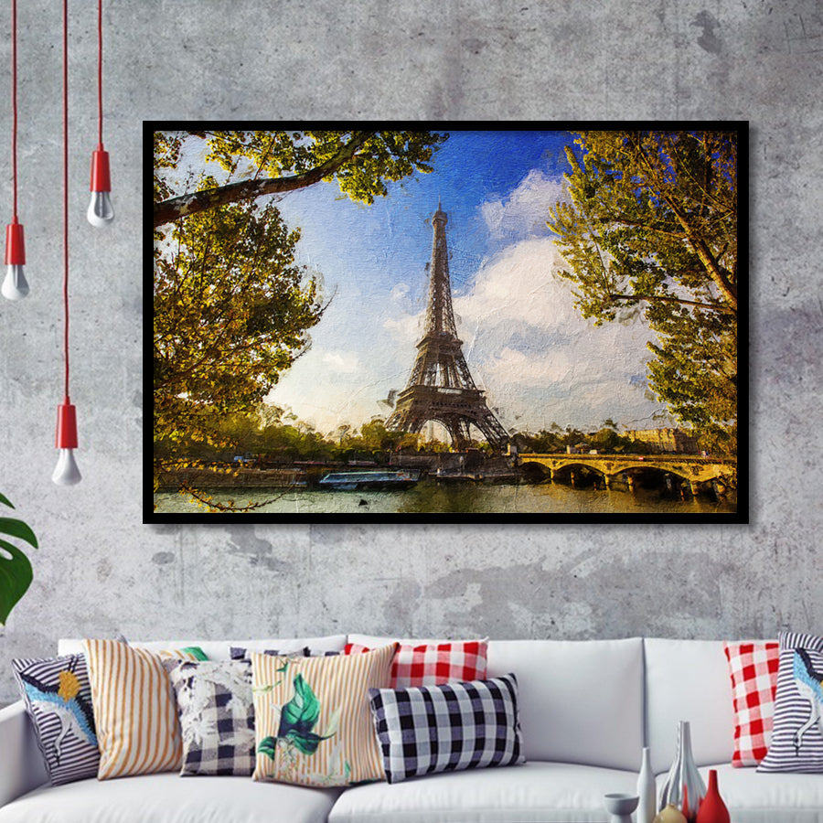 Eiffel Tower Awesome Framed Art Prints Wall Decor - Painting Prints, Framed Picture, Home Decor