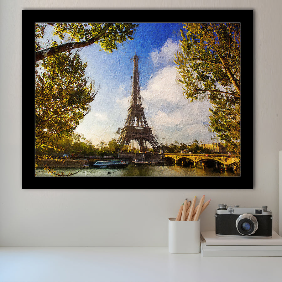 Eiffel Tower Awesome Framed Art Prints Wall Decor - Painting Prints, Framed Picture, Home Decor
